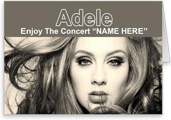 Adele personalised concert ticket card: Amazon.co.uk: Kitchen & Home