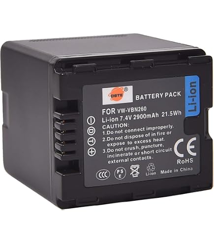 Batteria Sostitutiva VW-VBN390 3300mAh Per Panasonic HC-X900/X920 E HDC-HS900/SD800/SD900/TM900 – 7,4V, Li-ion, Con Protezione Multi-Circuito