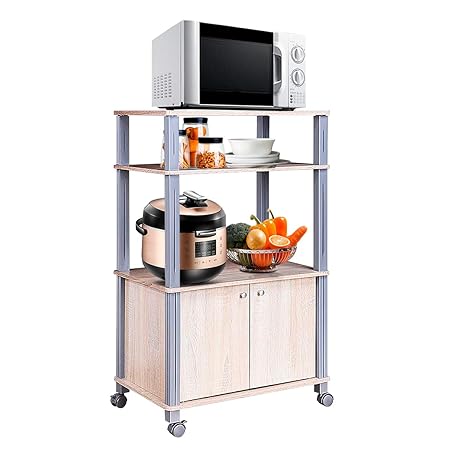 COSTWAY Carrito de Cocina Soporte para Microondas y Horno con ...