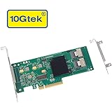 10Gtek Internal PCI Express SAS/SATA HBA RAID Controller Card, LSI SAS2008 Chip, 8-Port 6Gb/s, Same as LSI 9211-8I