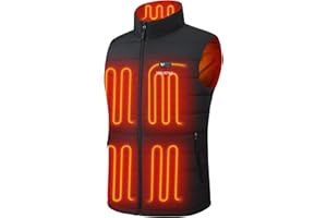 Venustas Men’s 12V Dual-Control Heated Vest with Battery, Durable Electric Heated Clothing for Winter Work & Outdoor Use
