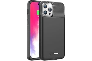 KKD 15W Fast Charging Case for iPhone 15/15 Pro,Real 7000mAh Smart Battery Charger Case with TPU Anti-Slip Design and Anti-Abrasion Flocking for iPhone 15/15 Pro-6.1 inch Black