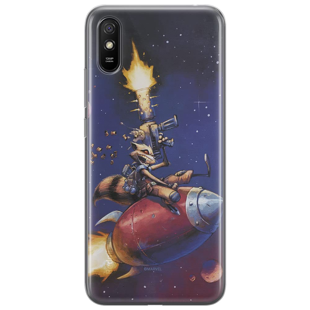 ERT GROUP mobile phone case for Xiaomi REDMI 9A original and officially Licensed Marvel pattern Rocket 007 optimally adapted to the shape of the mobile phone, case made of TPU