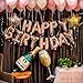 BALONAR Birthday Party Decoration Kit Happy Birthday Banner Champagne Bottle Goblet Stars Latex Balloons for Birthday Party Supplies … (Rose Gold)