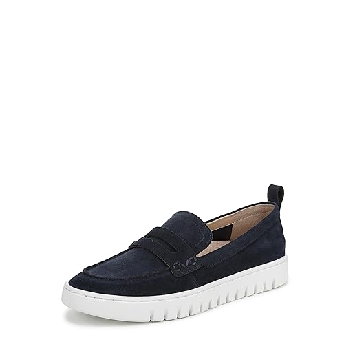 Vionic Women's Uptown Loafer, Navy/White Suede, 7