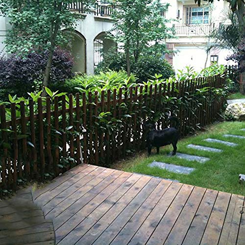 YYFANG Gartenzaun Holz Hochtemperatur-Karbonisierung Wetterfeste Imprägnierung Steckbarer Holzzaun Korrosionsbeständiger… – Bild 4