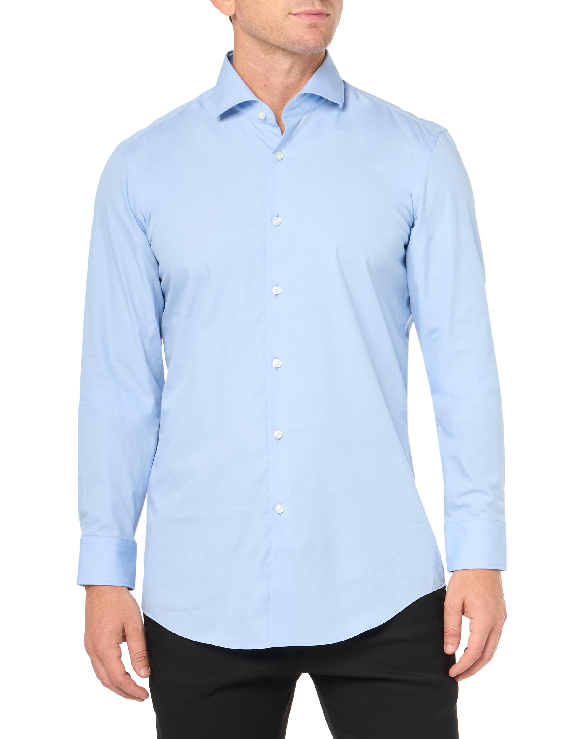 HUGO Kason Button Down Shirt, Pastel Blue, 18