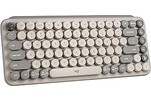 Logitech POP Keys Mechanical Wireless Keyboard with Customizable Emoji Keys, Durable Compact Design, Bluetooth or USB Connect