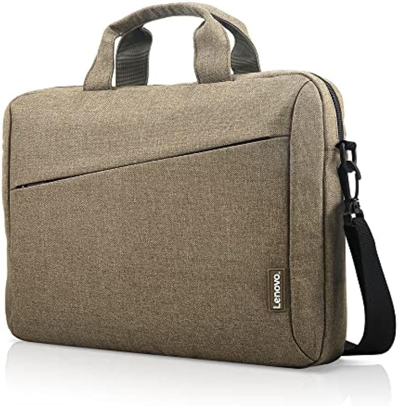 Mala casual T210 de 16", Mala fina com alça de ombro, Tecido Resistente à Chuva, Bolsos Organizados para Acessórios e Documentos – Verde