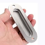 Bestgle 2pk Oval Flush Door Pull Handles Stainless Steel Recessed Sliding view 5