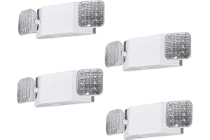 CM MZY Emergency Lights with Battery Backup, Commercial Emergency Lighting Fixtures, Two Adjustable LED Light Heads, 120-277V AC, UL Certified, 4PCS