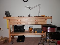 Windsor Design Workbench with 4 Drawers, 60 Hardwood