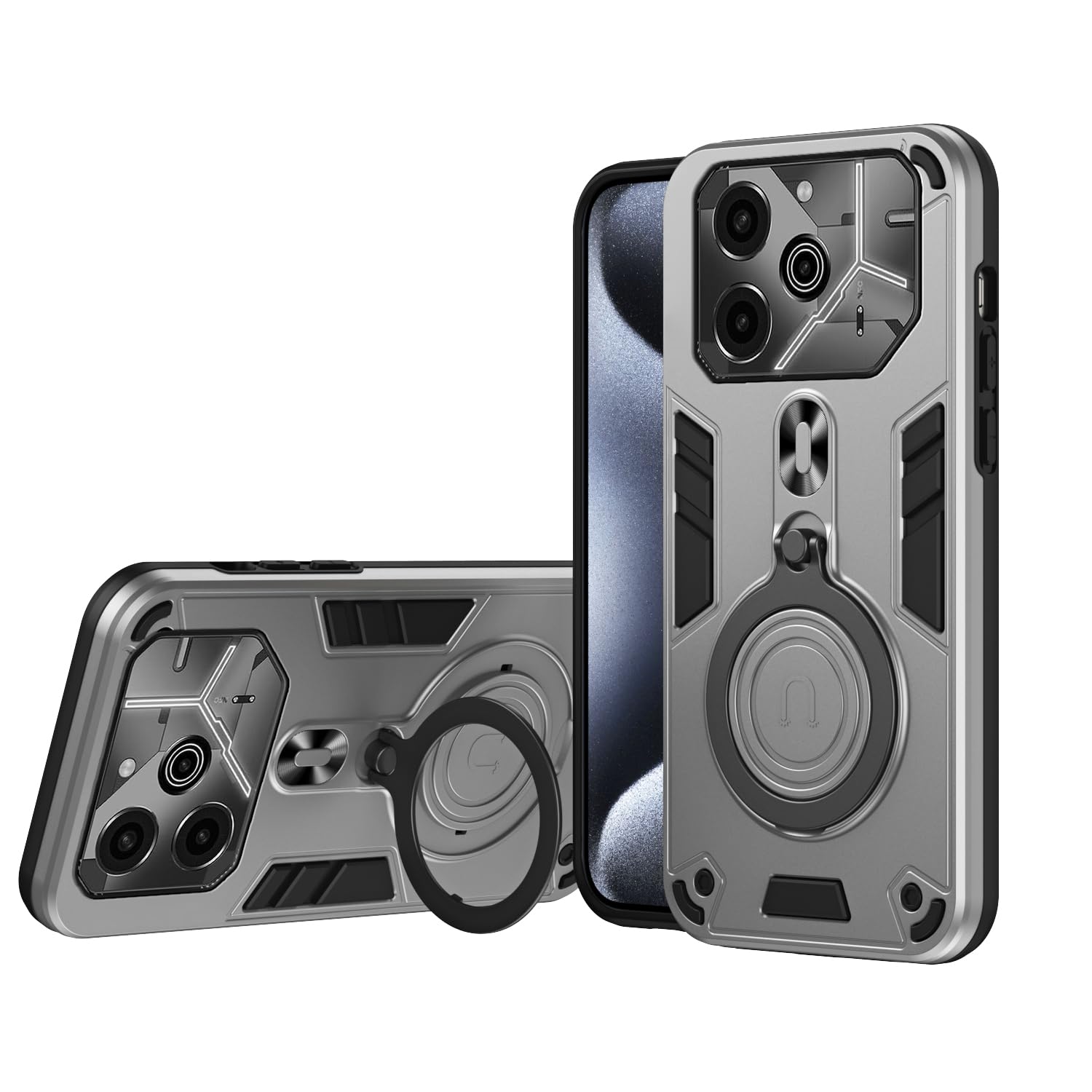 Kukoufey Drop Protection Case Compatible with Tecno