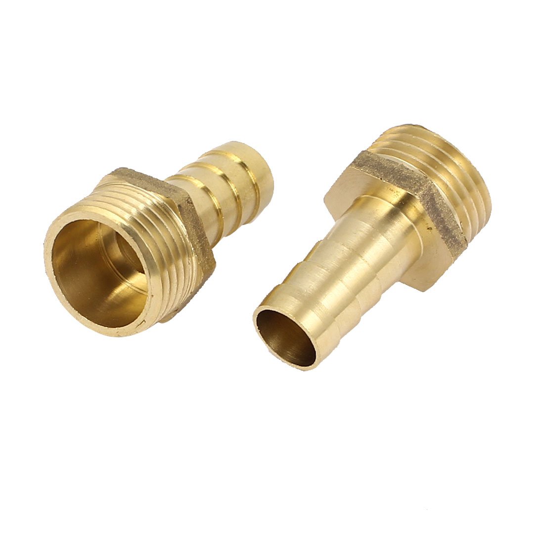 Sourcingmap 1/2BSP Male Thread 12mm Inner Dia Brass Hose Barb Coupler 2pcs