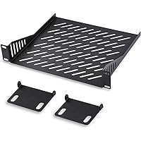 GeeekPi 1U Server Rack Shelf, 7.87" Depth Vented Rack Mount Cantilever Tray for 10 Inch Network Equipment Rack & Cabinet and 