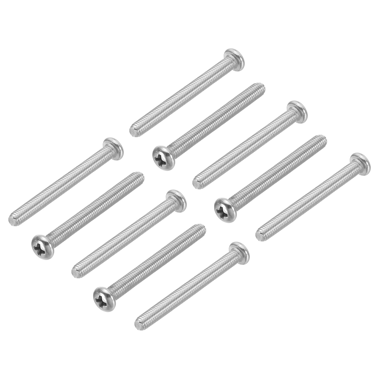 PATIKIL Phillips Pan Head Screws, 15 Pack M5-0.8 x 60mm 304 Stainless Steel 18-8 Full Thread, Pan Head Machine Phillips Drive Screw — image 1