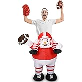 VioraWhite Inflatable Christmas Costume for Adult Xmas Ride on Inflatables Funny Blow up Character Costumes Men Women Cosplay