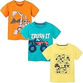 Toddler Boys' Short Sleeve Tees Cotton Casual Graphic Crewneck Summer Top Clothes T-Shirts