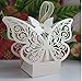 HLJgift Laser Cut Butterfly Wedding Birthday Party Favour Gifts Candy Boxes(100PCS)