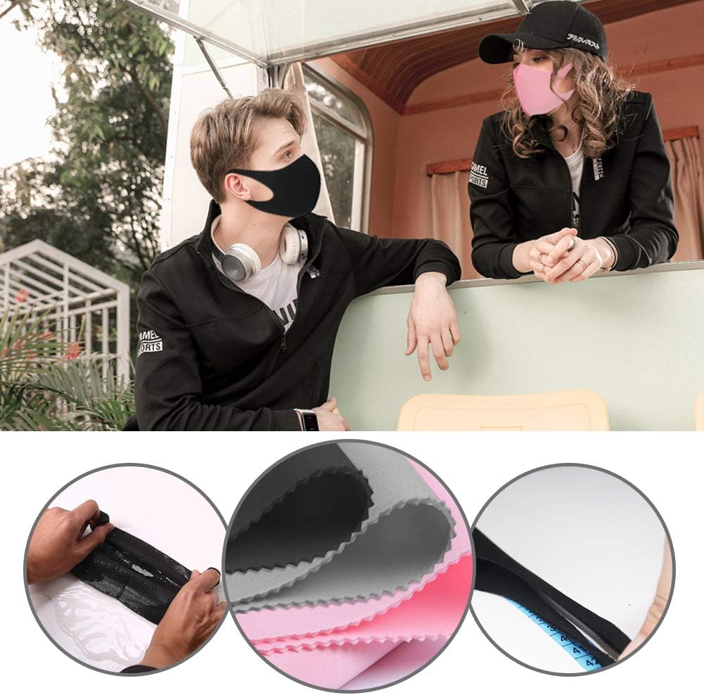 4 Pack Anti Dust Saliva Face Masks Air Filtration Mask Mouth Masks Particulate Mask for Smoke Black Face Mask for Cycling Sport Travel Daily Life (Pink(4 packs))