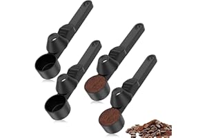 4 PCS Coffee Scoop with Funnel for Reusable Refiller, 2 Tablespoon Measuring Spoon for Ground Coffee, Protein Powder, and Tea