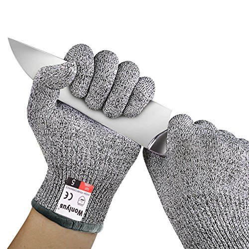 Cut Resistant Gloves, Level 5 Protection Food Grade Kitchen Use for Cutting and slicing (L)