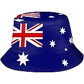 Australia Flag Bucket Hat Fashion Outdoor Australian Sun Hat Packable Hat Caps for Men and Women