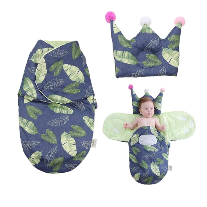 Xmasexp Baby Sleeping Sack With Cute Pillow Adjustable Cotton Wearable Swaddle Blanket