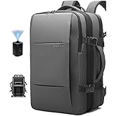 BANGE Backpack with Anti-Theft Vacuum Compression Travel Backpack,Expandable Backpacks with Pump for Airplanes