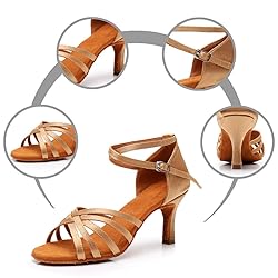YKXLM Latin Dance Shoes Ballroom Women Salsa Tango