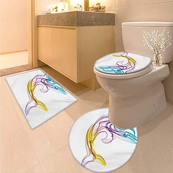 Anhuthree Skulpturen Badezimmer Wc Vorleger Set Freiheitsstatue American Freiheit Symbol Auf Nyc Sonnenuntergang Mit Fluss Wolkenkratzer Bad Teppich Set Gelb Weiss 16 X19 D24 20 X32 Color15 Amazon De Kuche Haushalt