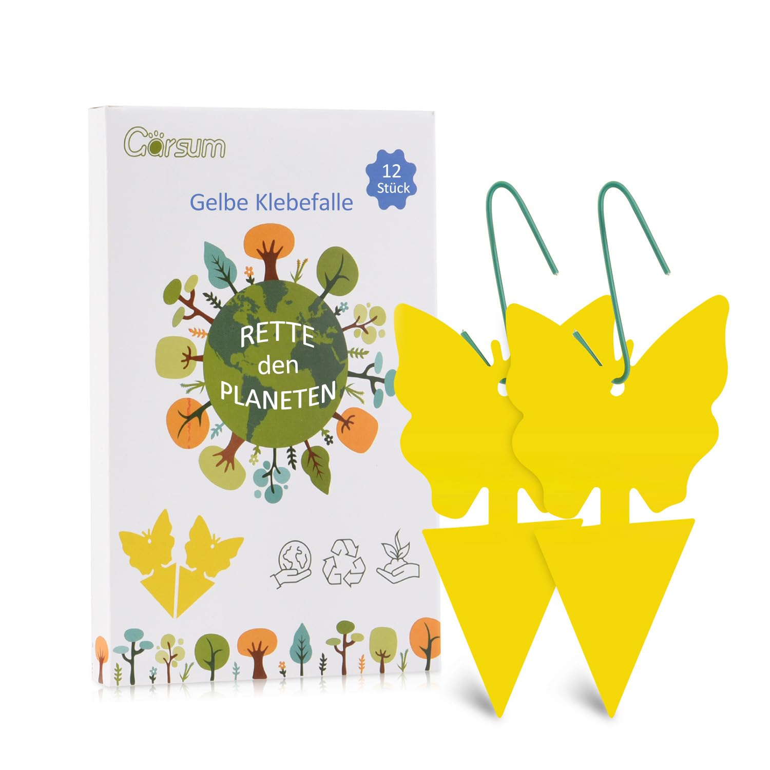 Photo 1 of Garsum Gant Traps for Indoors,Fruit Fly Bugs Trap, Yellow Sticky Fungus Knit Killer for Houseplant,Mosquito, Flying Insert, White Flies,18 Pack