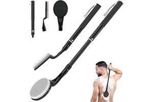 BTideas Back Scrubber Anti Slip for Shower, 25.7” Telescopic Back Bath Brush for Shower, Back Scrubber, Exfoliation and Impro