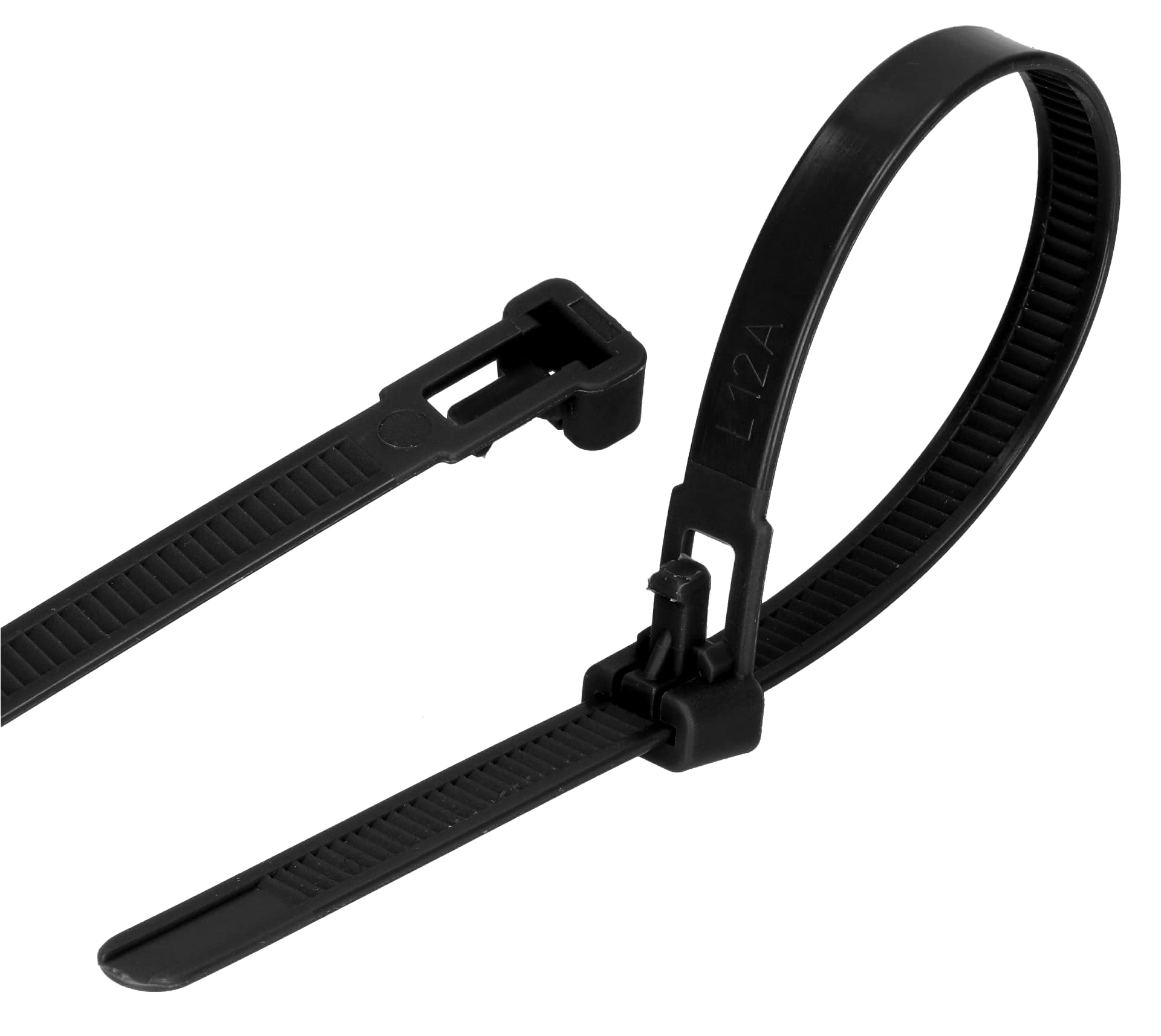 GARDENIX Plant Ties, Cable Ties, Pack of 100 (7.6 mm x 300 mm, Black), Reusable, Adjustable