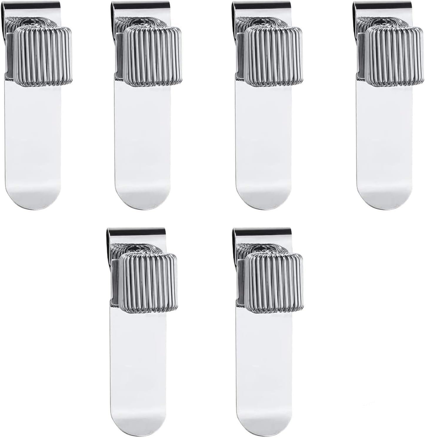 WVRLY 6 Pieces Spring Loop Holder Pen Clip Accessories Portable Metal Pen Holder Pocket Pen Holder Pen Organizer Clips for Nurses Notebook Clipboard in Home Office
