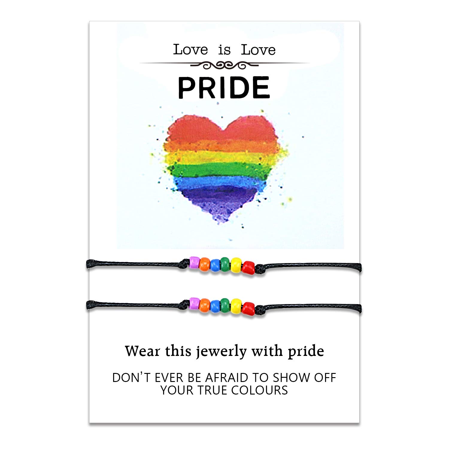 Mother Daughter Bracelets Set Matching Cord String Bracelet Gift from Mom to Daughter Relationship Handmade Wish Jewellery for Women Girls (2pcs Color Bead)