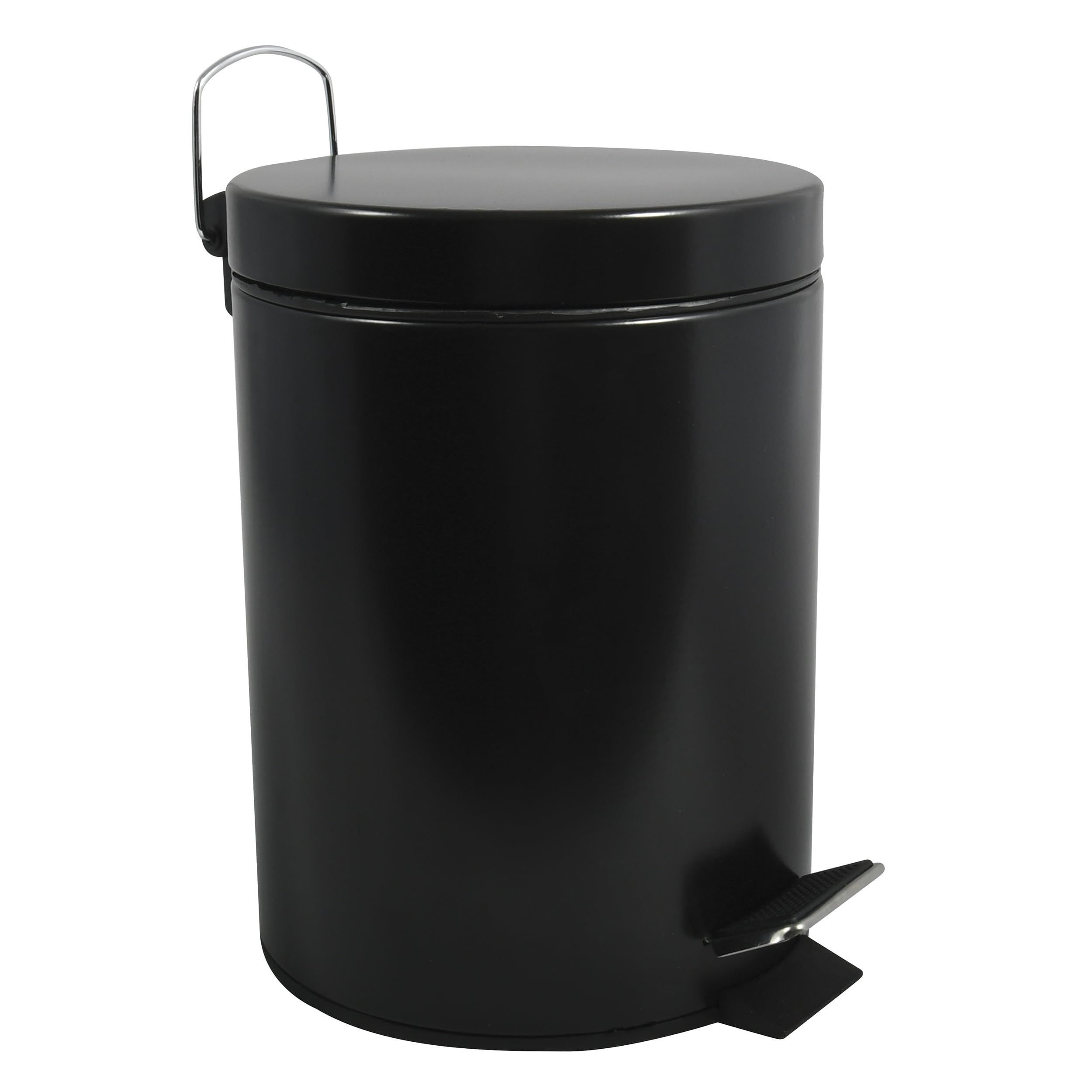 MSV Stainless Steel Pedal Bin, Black, 5 Litre — image 1