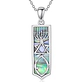 Jewish Jewelry Gifts Necklace Messiah/Chai/Star of David Tree of Life Necklace 925 Sterling Silver Protection Jewelry Gifts for Women Men