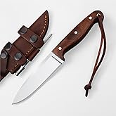 Handmade D2 Steel Hunting Knife – 10” Full Tang Fixed Blade Skinning Knife With Leather Sheath For Camping, Survival, Fishing & Outdoor Bushcraft – H&H BLADES