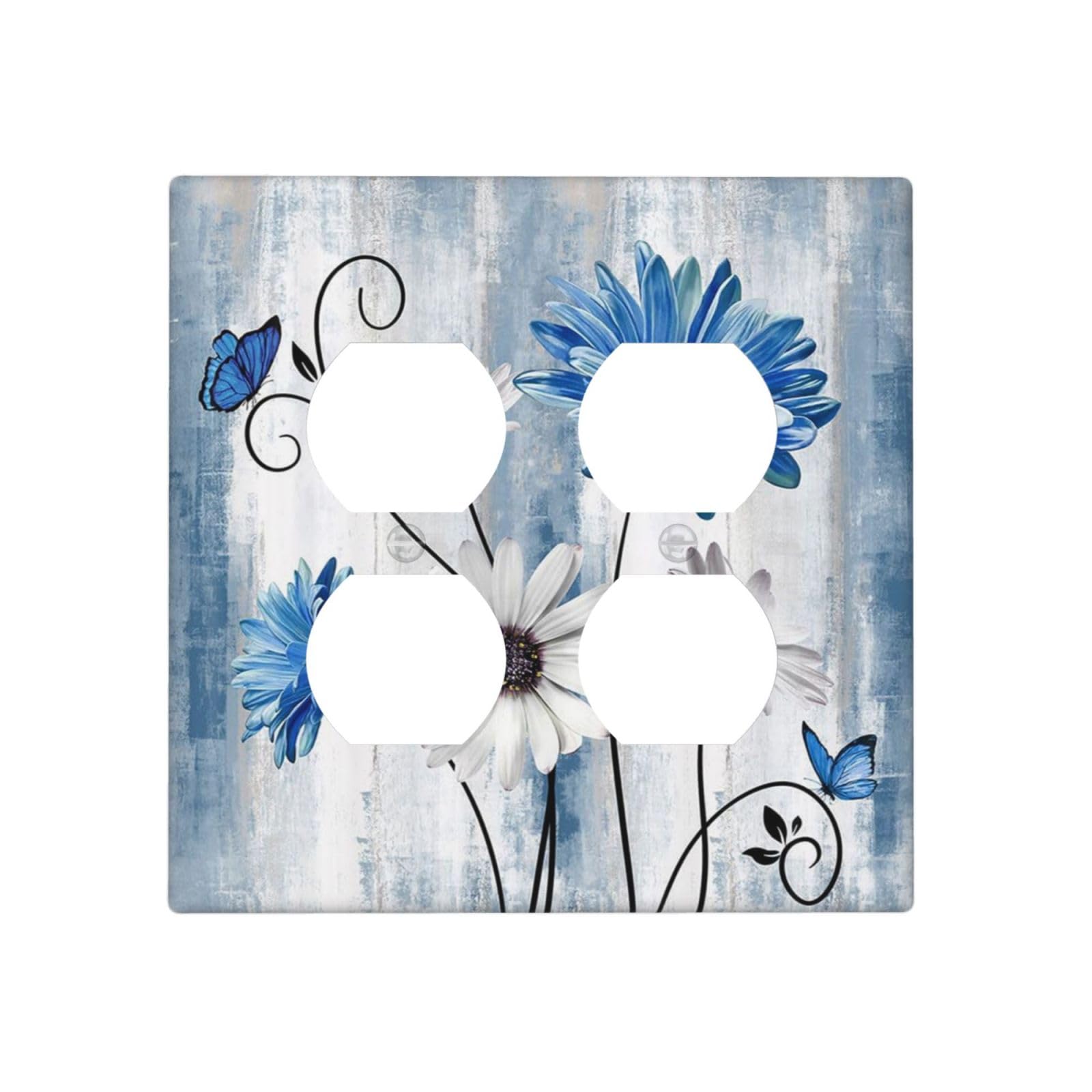 Sghxwp Decorative Outlet Covers Rustic Teal Blue