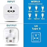 Herfair European to UK Plug Adapter 13A 250V Worldwide to UK Travel view 3