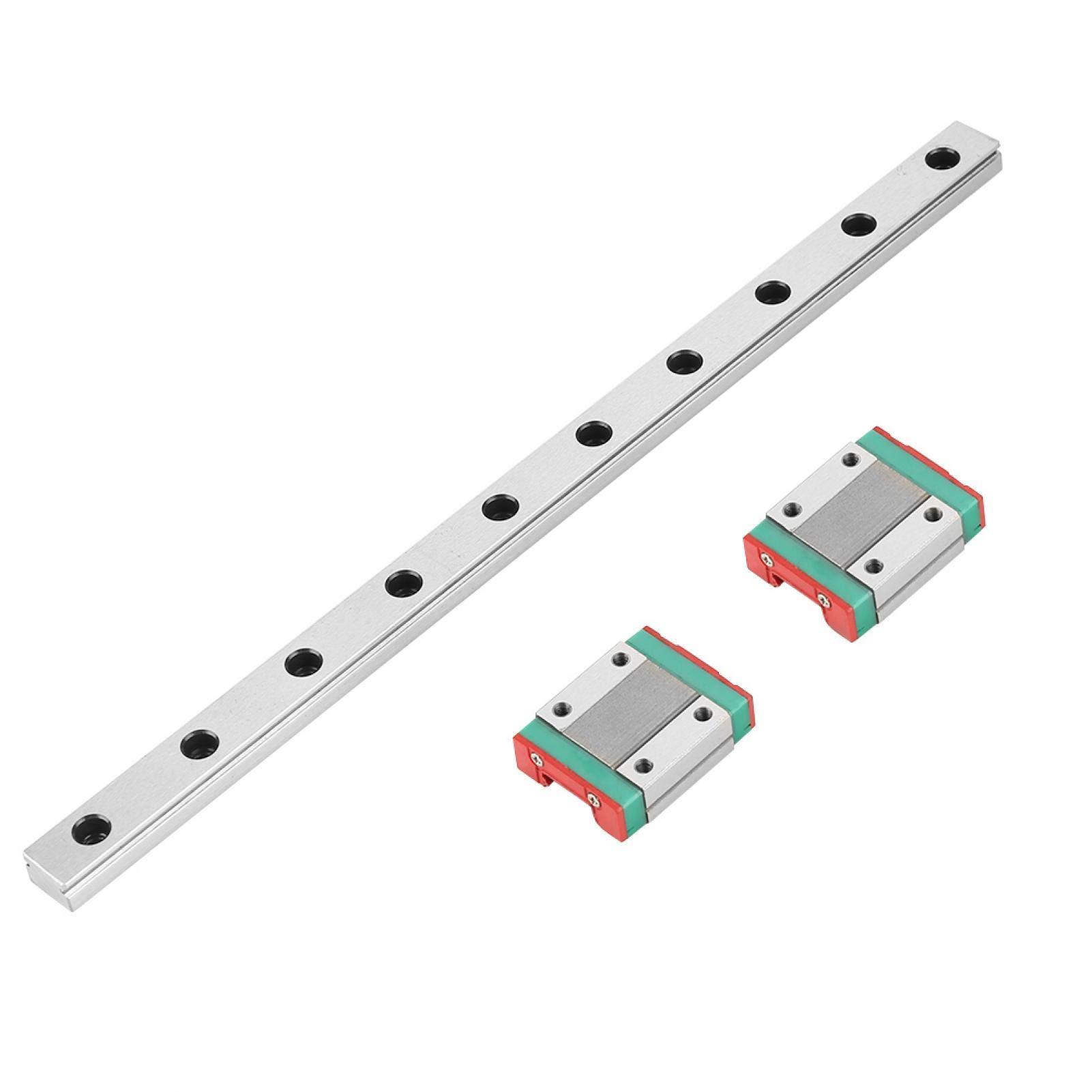 MGN12 Linear Guide Rail, 250MM Motion Linear Sliding Guide with 2pcs MGN12B Slide Blocks for DIY Printer and CNC Machine
