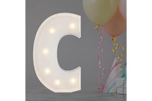 JoyBox Design 2FT Marquee Light Up Letters, Marquee Letters C, Mosaic Balloon Letters for Birthday Party Decorations, Marry Me Light Up Letters, Baby Marquee Letters for Decor, Wedding Decor
