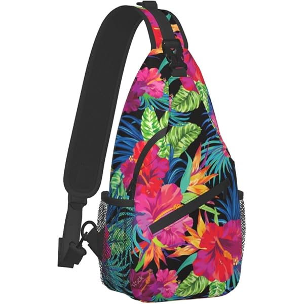 Hippie Peace Sling Bag Crossbody Shoulder Chest Backpack Travel Daypack Hiking Amazon.com: bassyil Tie Dye Peace Sign Rainbow Sling Bag  main image 4