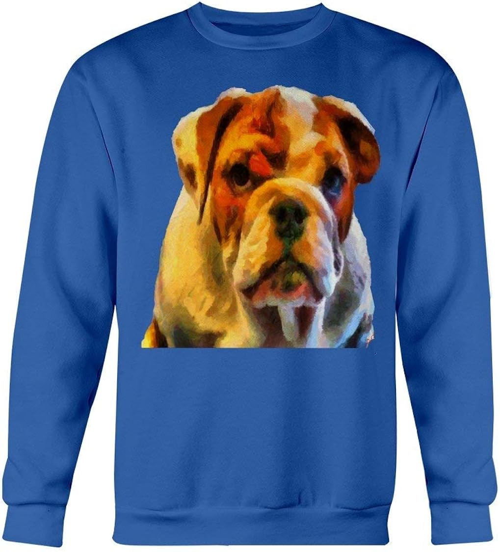 English Bulldog Ultimate Cotton Fleece Sweatshirt Deep Royal M Amazon.ca Clothing