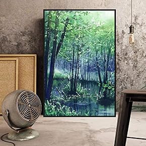 Floating Framed Canvas Wall Art for Living Room, Bedroom Forest Canvas Prints for Home Decoration Ready to Hang - 16x24 inches