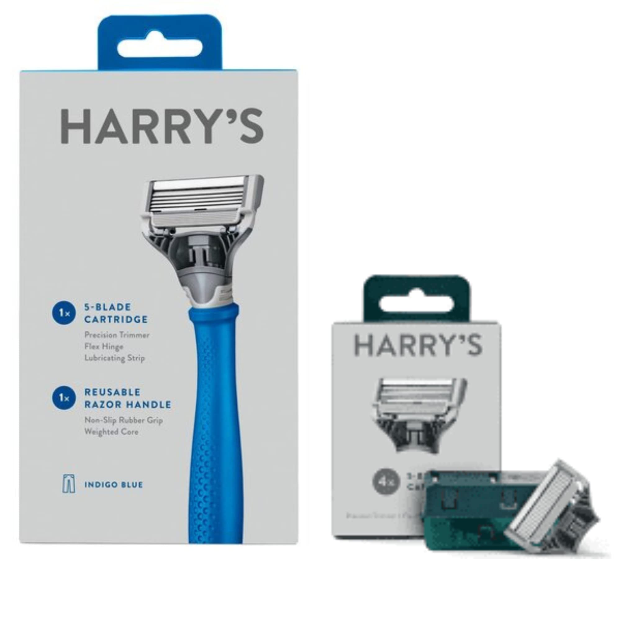 Harrys Razor Blue Bundled with Harry s Blade Refills Suitable for Sensitive Skin Men's Classic Shave