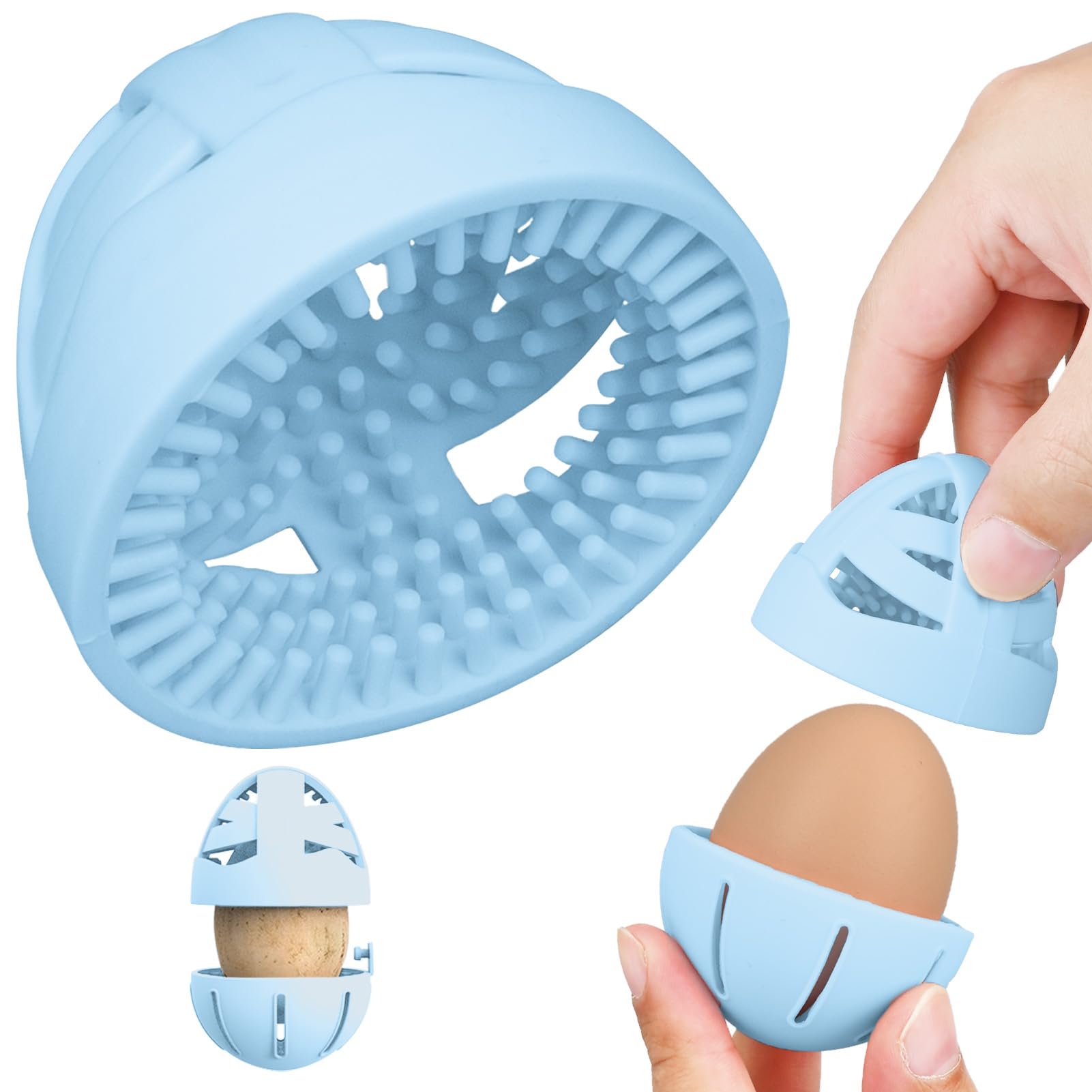 KLAS REMO Egg Brush Cleaner for Fresh Eggs, Reusable Silicone Cleaning