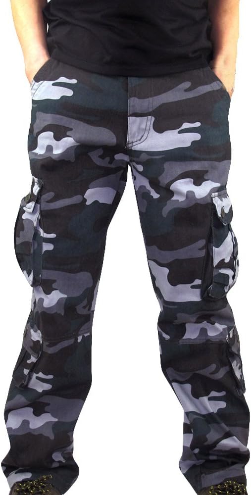 VPASS Pantalones para Hombre, Pantalones Casuales Camuflaje Moda ...