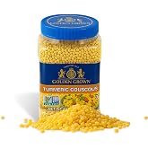 Golden Pearl Couscous With Turmeric, 2lb, Non-GMO, No Preservatives | 32oz, No Sodium, Vegan, Zero Cholesterol, Pasta Alternative, Microwavable Cous Cous For Side Dishes, Couscous Salad